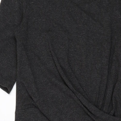 Phase Eight Womens Grey Viscose Sheath Size 12 Round Neck Pullover