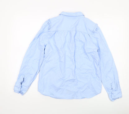 Womens UK Size 6 H&M Blue Basic Button-Up