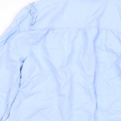Womens UK Size 6 H&M Blue Basic Button-Up