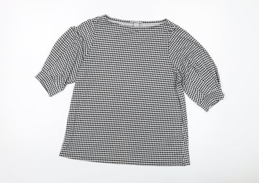 Womens UK Size S H&M Black Basic T-Shirt