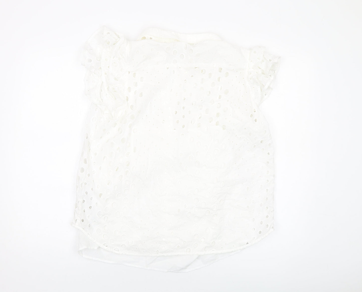 Womens UK Size 14 Marks and Spencer Ivory Basic Button-Up