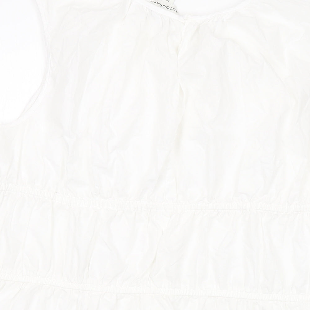 Autograph Womens Ivory Cotton Basic Tank Size 14 Round Neck