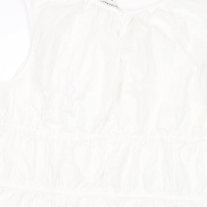 Autograph Womens Ivory Cotton Basic Tank Size 14 Round Neck