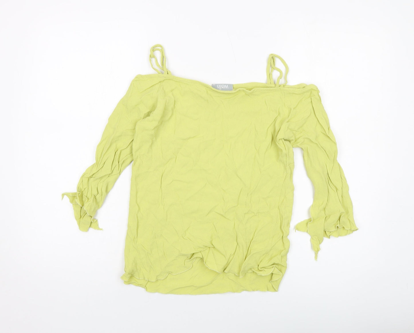 Womens UK Size 10 Wallis Green Basic Blouse