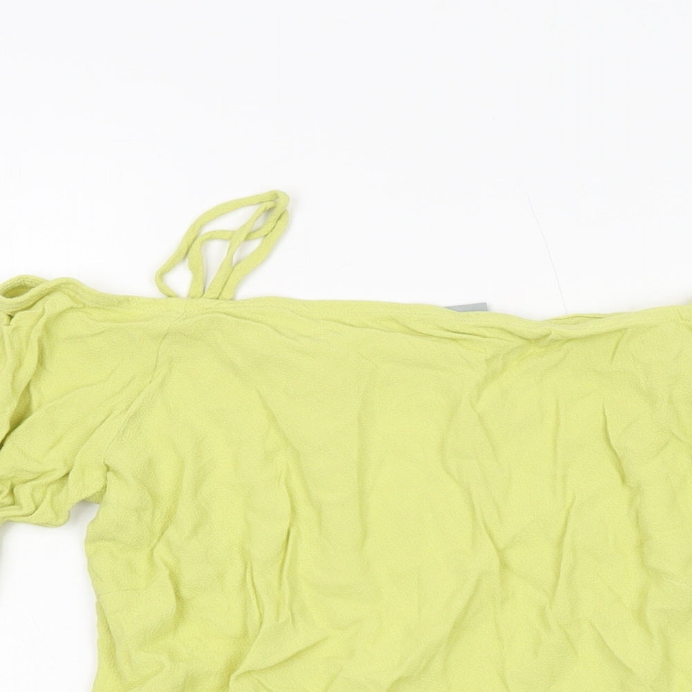 Womens UK Size 10 Wallis Green Basic Blouse