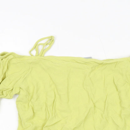 Womens UK Size 10 Wallis Green Basic Blouse