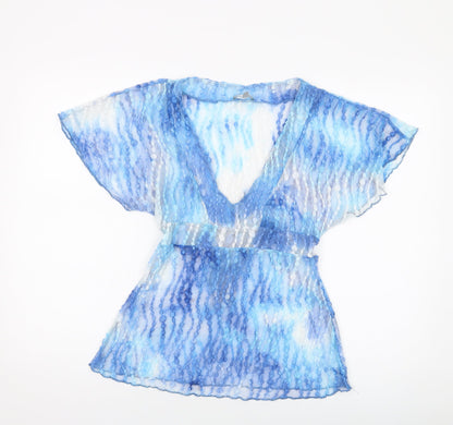 Womens UK Size 10 Per Una Blue Basic Blouse