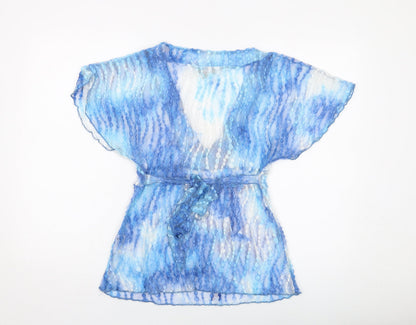 Womens UK Size 10 Per Una Blue Basic Blouse