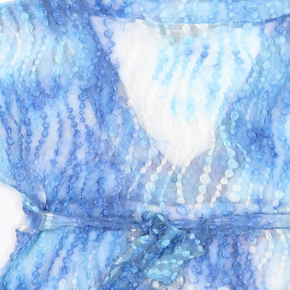 Womens UK Size 10 Per Una Blue Basic Blouse