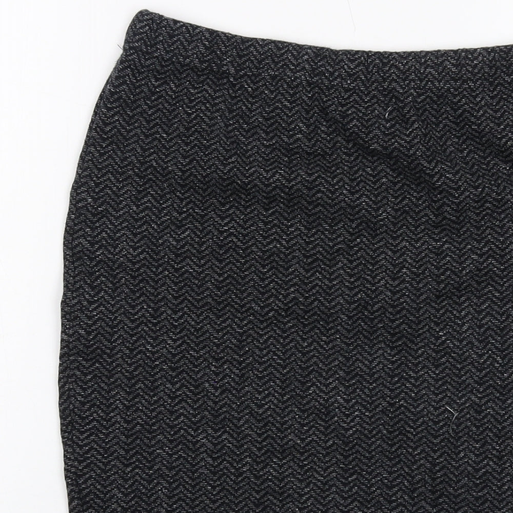 Masai Womens Grey Herringbone Cotton Straight & Pencil Skirt Size M