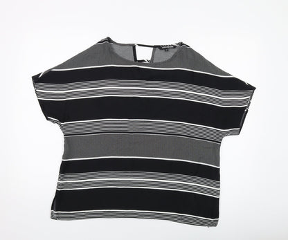Womens UK Size 14 Debenhams Black Basic Blouse