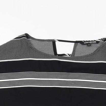 Womens UK Size 14 Debenhams Black Basic Blouse