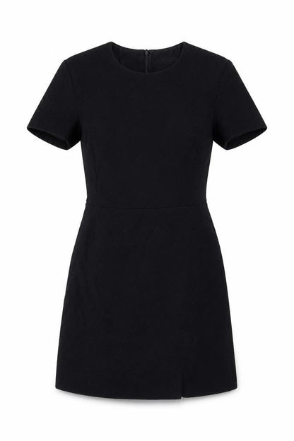 French Connection Womens Blue Polyester A-Line Size 8 Round Neck Zip