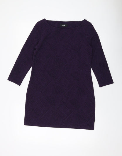 Womens UK Size S Wallis Purple Basic Blouse