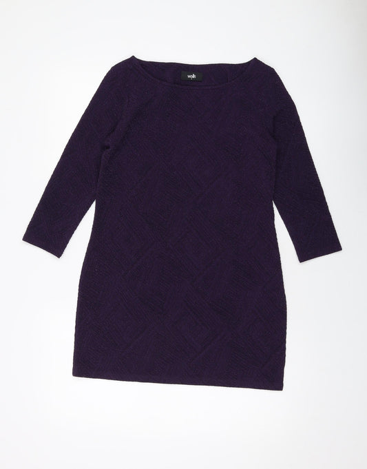 Womens UK Size S Wallis Purple Basic Blouse