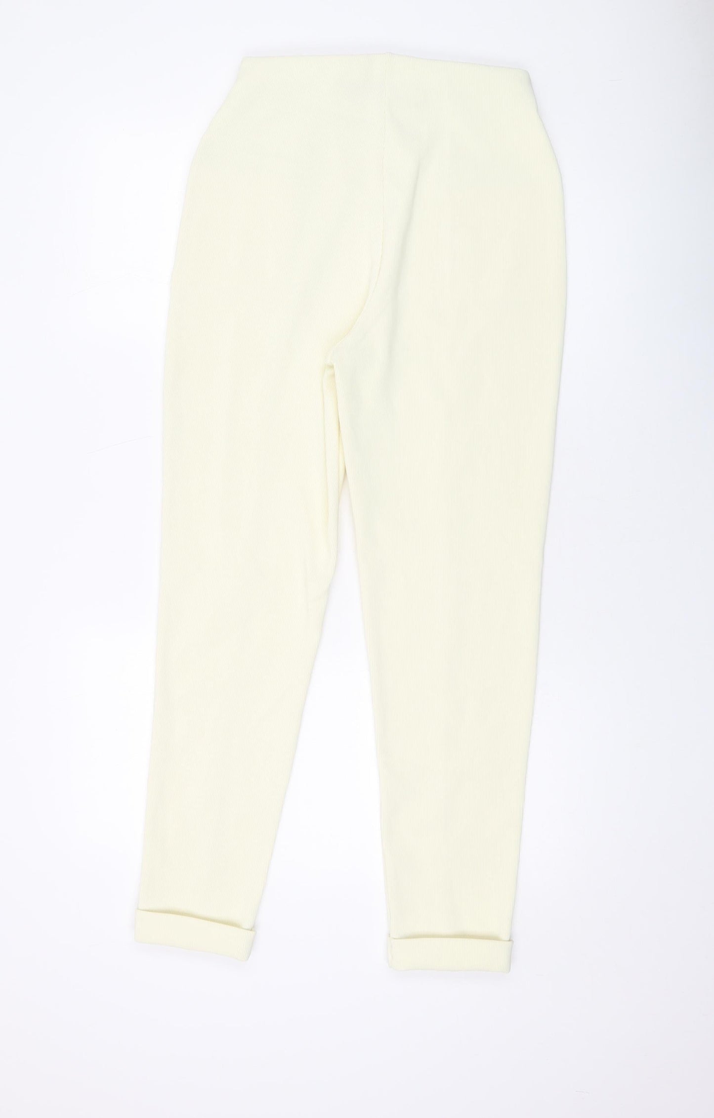 Kaleidoscope Womens Ivory Polyester Trousers Size 14 L28 in Regular