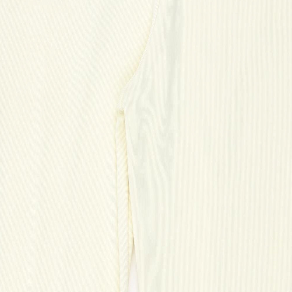 Kaleidoscope Womens Ivory Polyester Trousers Size 14 L28 in Regular