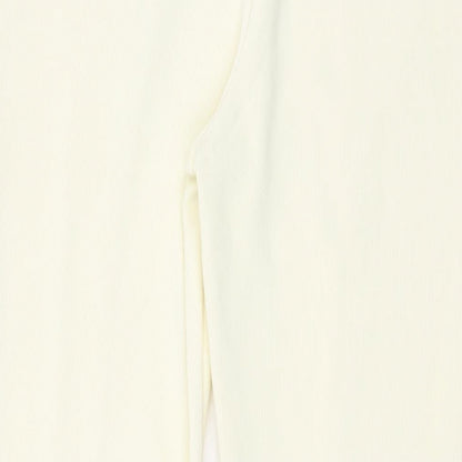 Kaleidoscope Womens Ivory Polyester Trousers Size 14 L28 in Regular