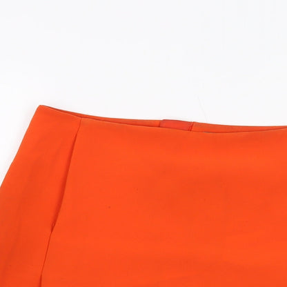 COS Womens Orange Polyester A-Line Skirt Size 8 Zip