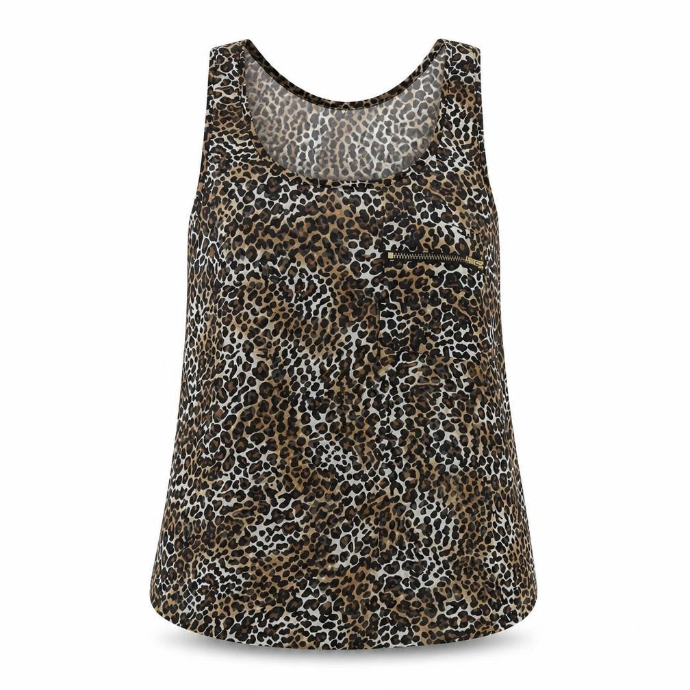 Womens UK Size 8 Topshop Brown Basic Tank