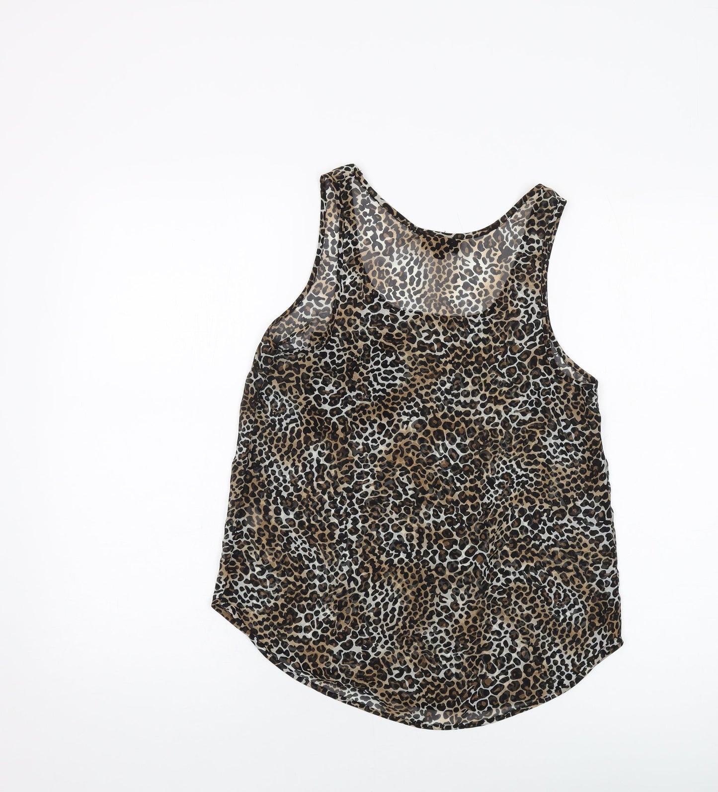Womens UK Size 8 Topshop Brown Basic Tank