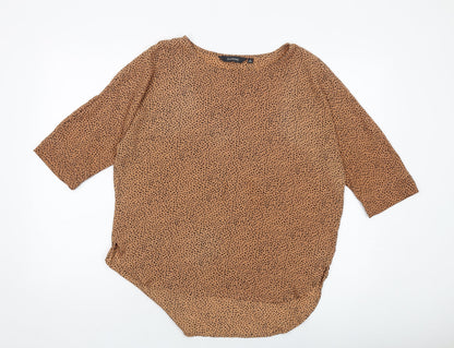 Womens UK Size 8 Glassons Brown Basic Blouse