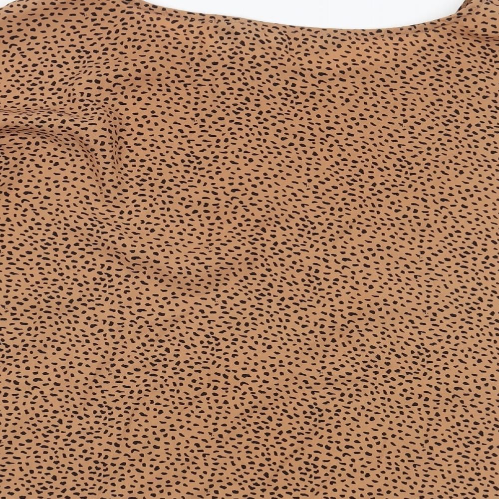 Womens UK Size 8 Glassons Brown Basic Blouse