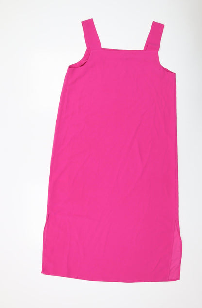 Warehouse Womens Pink Polyester A-Line Size 12 Square Neck Pullover