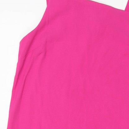 Warehouse Womens Pink Polyester A-Line Size 12 Square Neck Pullover