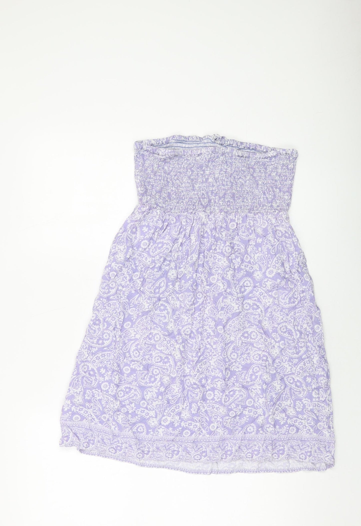 Accesorize Womens Purple Geometric Viscose A-Line Size 12 Off the Shoulder Pullover