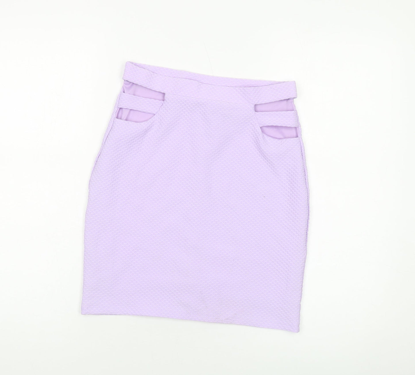Miss Selfridge Womens Purple Polyester Mini Skirt Size 10