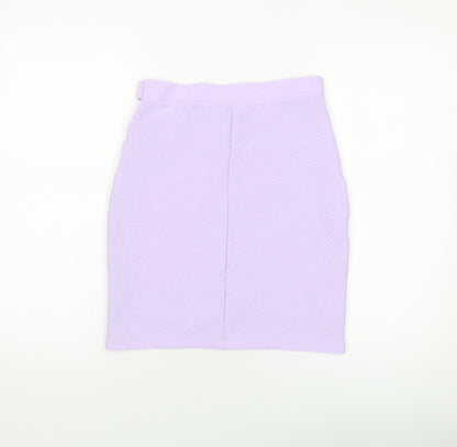 Miss Selfridge Womens Purple Polyester Mini Skirt Size 10