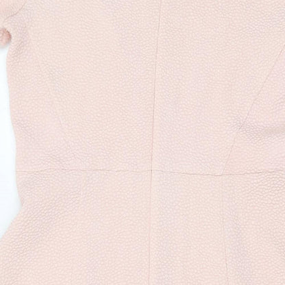 Marks and Spencer Womens Pink Polyester A-Line Size 12 Round Neck Pullover