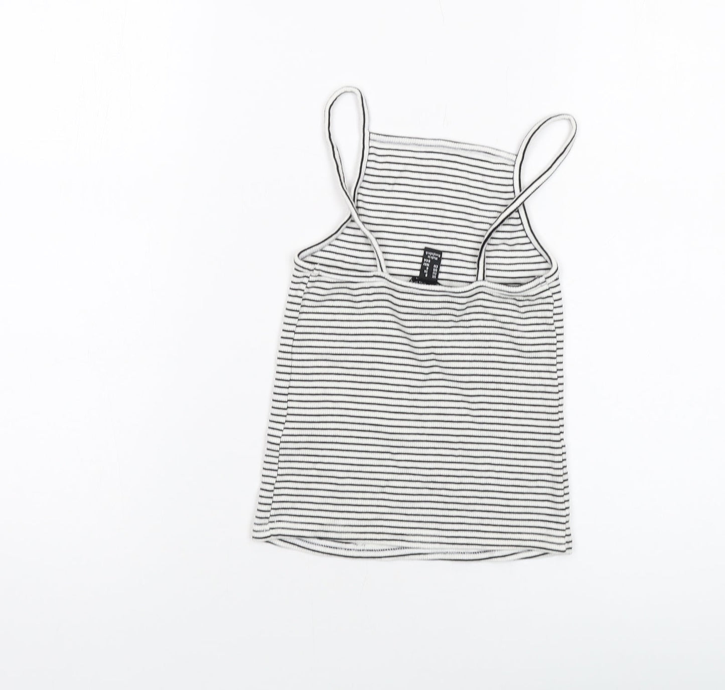 Womens UK Size 8 New Look White Cropped Tank