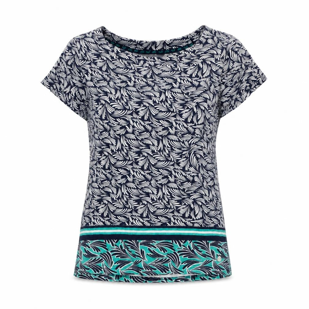 Womens UK Size 12 Maine Blue Basic T-Shirt