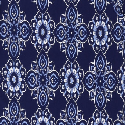 Boohoo Womens Blue Geometric Polyester A-Line Size 14 Round Neck Pullover