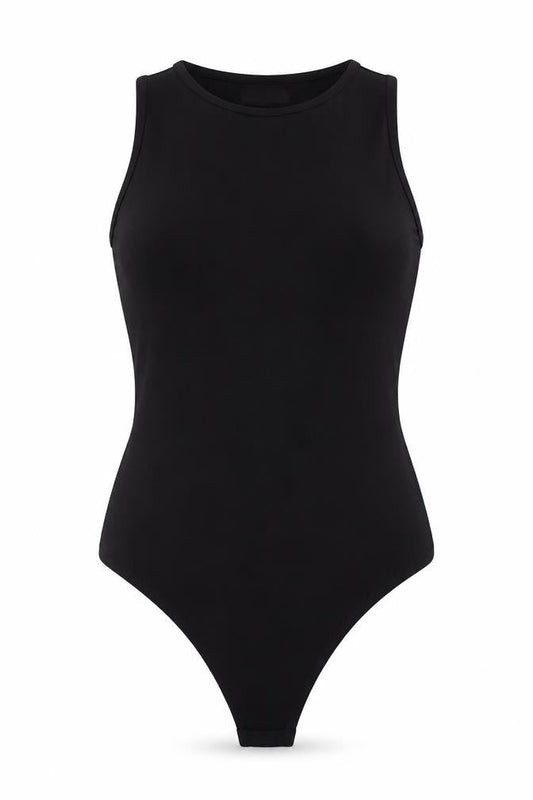 Womens UK Size 8 Boohoo One-Piece Black Bodysuit