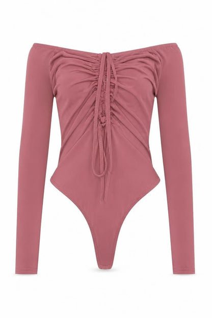 Womens UK Size 8 Missguided One-Piece Pink Bodysuit
