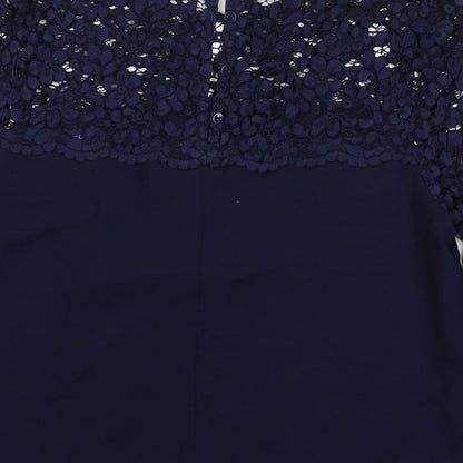Womens UK Size 10 Phase Eight Blue Basic Blouse