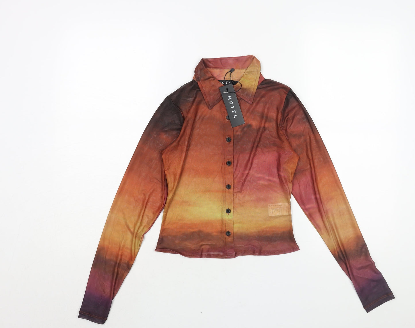 Womens UK Size XS Motel Multicoloured Basic Button-Up