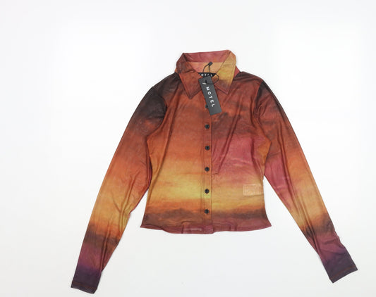 Womens UK Size XS Motel Multicoloured Basic Button-Up