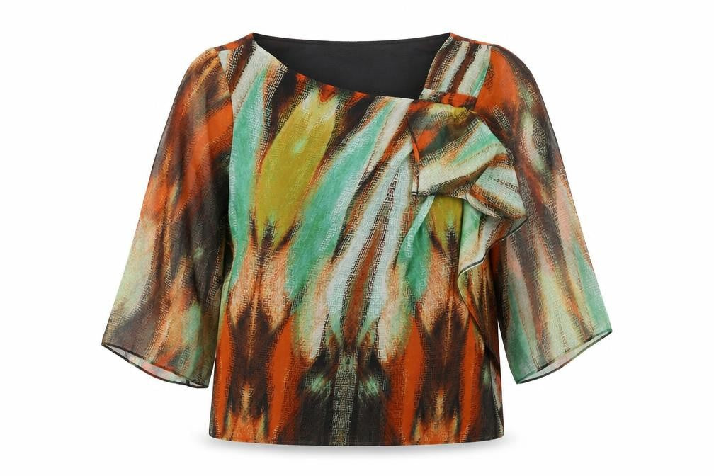 Womens UK Size 12 Per Una Multicoloured Basic Blouse