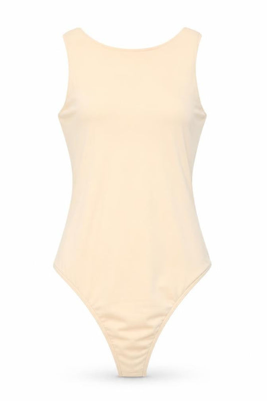 Womens UK Size 8 PRETTYLITTLETHING One-Piece Beige Bodysuit