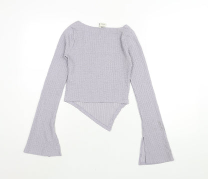 Womens UK Size XS Urban Outfitters Purple Basic Blouse