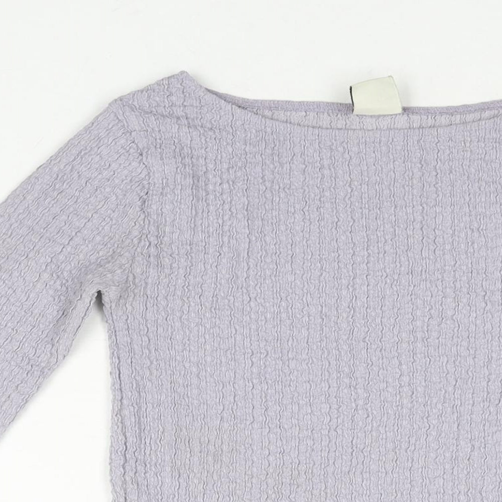 Womens UK Size XS Urban Outfitters Purple Basic Blouse