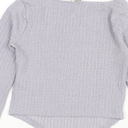 Womens UK Size XS Urban Outfitters Purple Basic Blouse