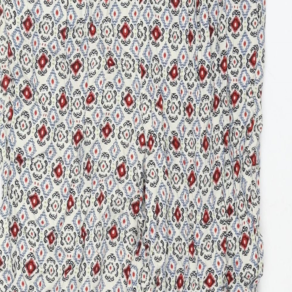 Womens UK Size 8 Marks and Spencer Regular Fit Harem Multicoloured Trousers
