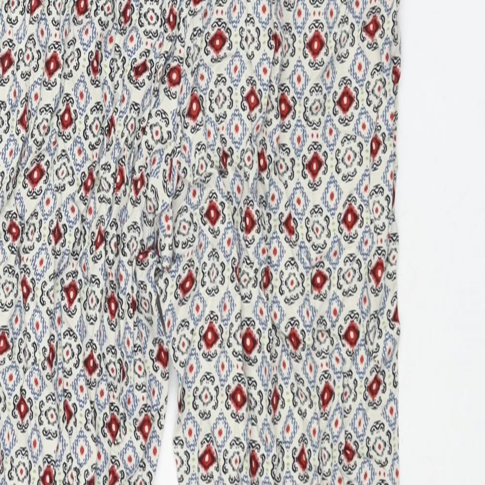Womens UK Size 8 Marks and Spencer Regular Fit Harem Multicoloured Trousers