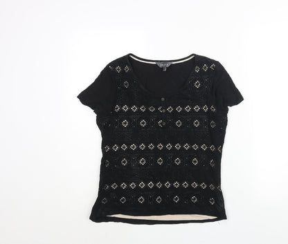Womens UK Size 10 Per Una Black Basic Blouse