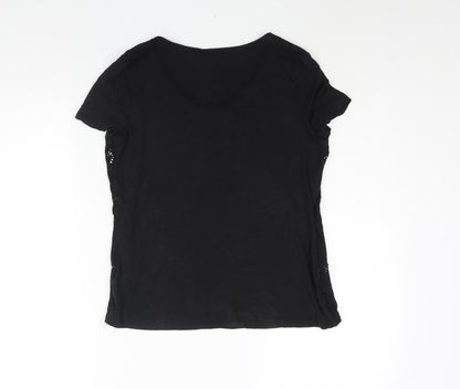 Womens UK Size 10 Per Una Black Basic Blouse
